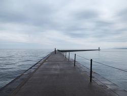 Two Harbors Light House on an overcast day Two Harbors, Minnesota