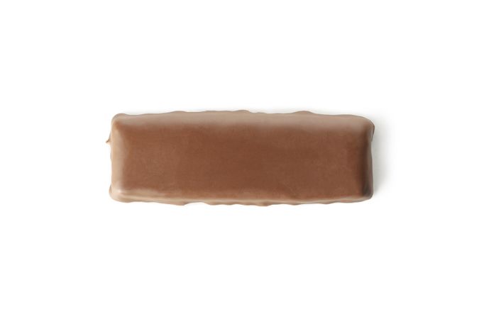 Granola bar with chocolate isolated on blank background
