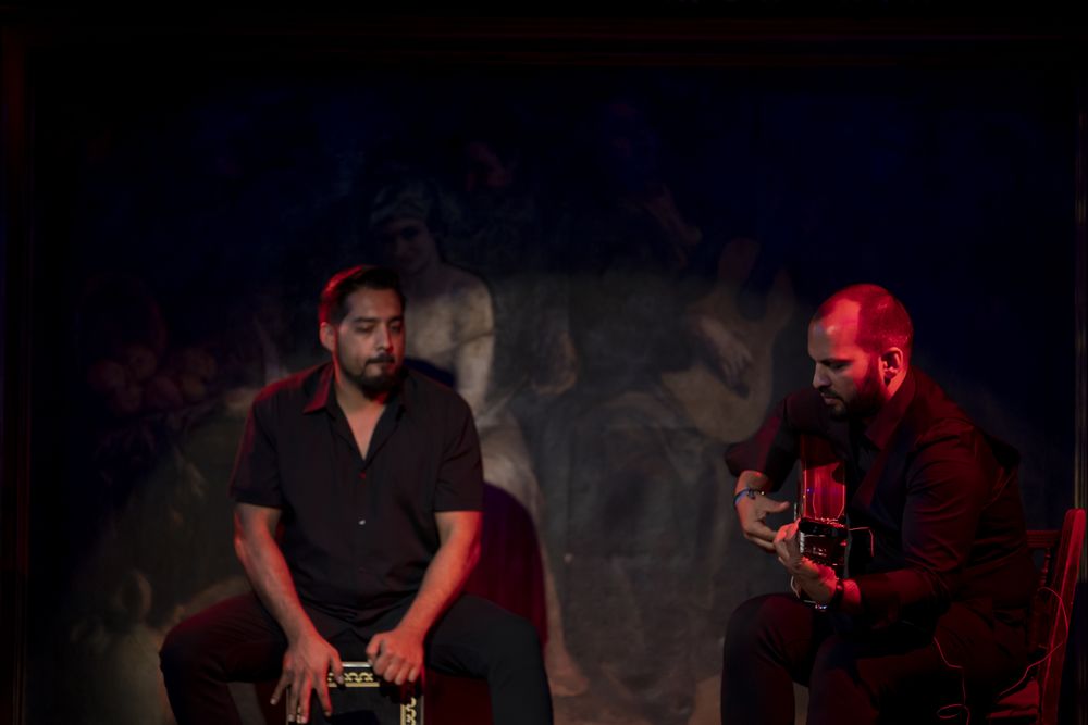 Musicians playing instruments on stage