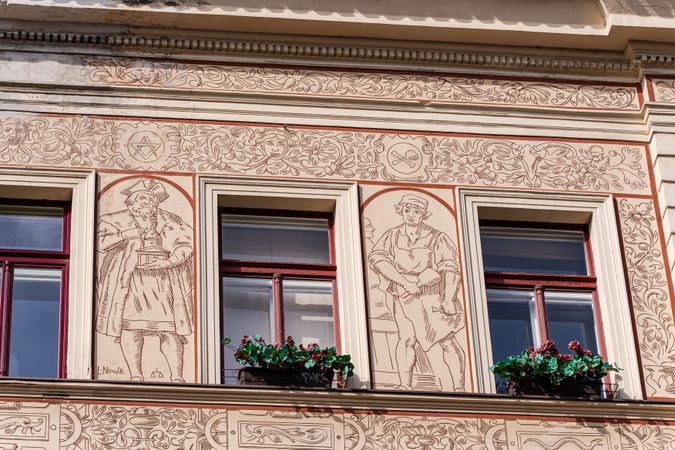Decooration of the building in Old Prague