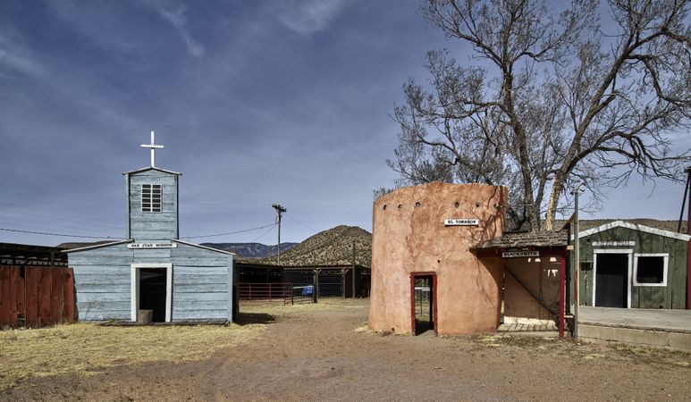 The San Juan Mission, and the El Torreón are two of the features in the Historic Lincoln district