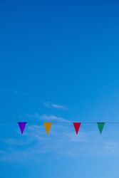 Garlands in sky