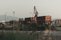 Old factory buildings placing on industrial area