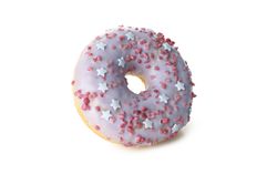 Tasty one donut isolated on blank background