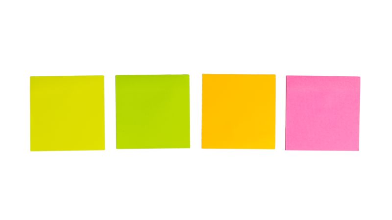 colorful empty notes