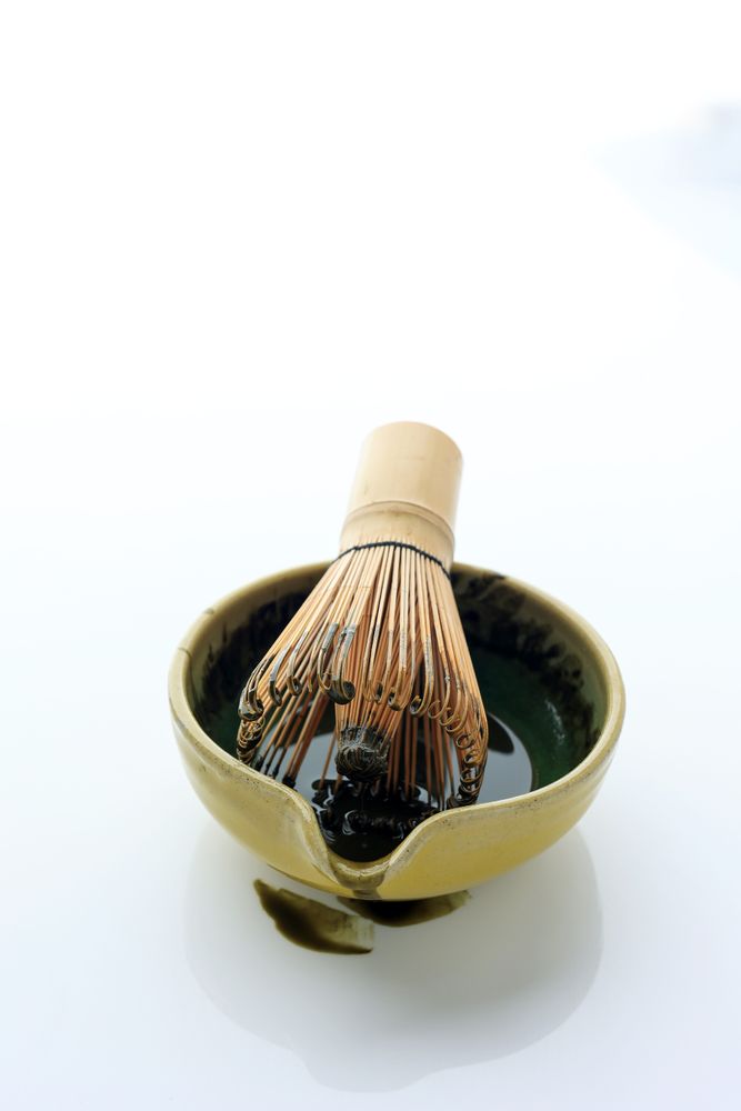 Japanese Tea Bowl with Matcha Chasen or Bamboo Whisk