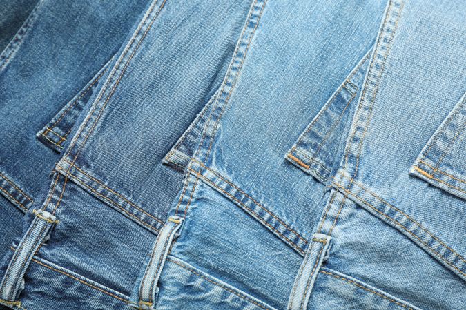 Blue jeans as background, space for text