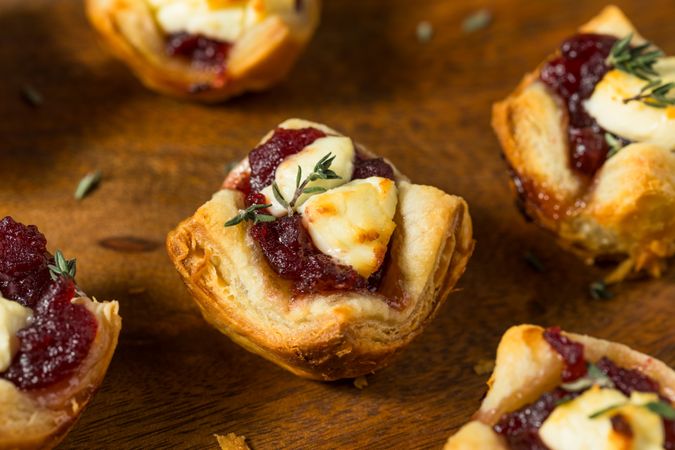 Cranberry Goat Cheese Puff Pastry Appetizer Bites