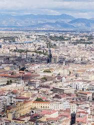 View across of Naples, Italy, vertical composition