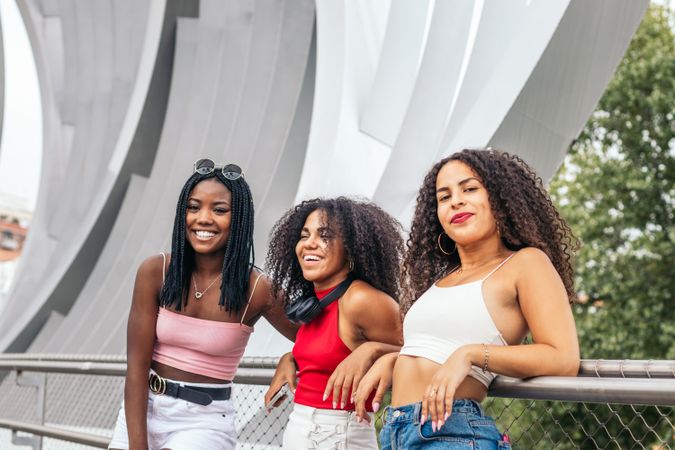 Black female friends enjoying a summer day