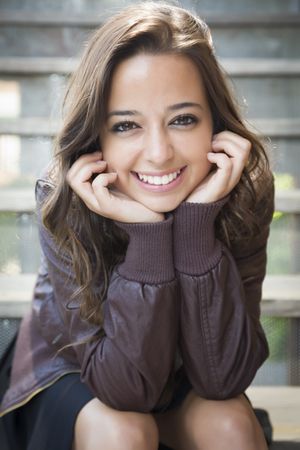 Adult Woman Portrait on Staircase