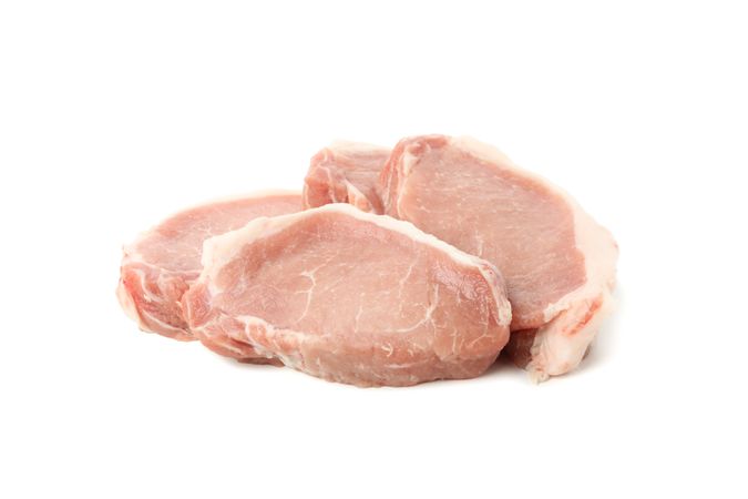 Raw meat for steak isolated on blank background