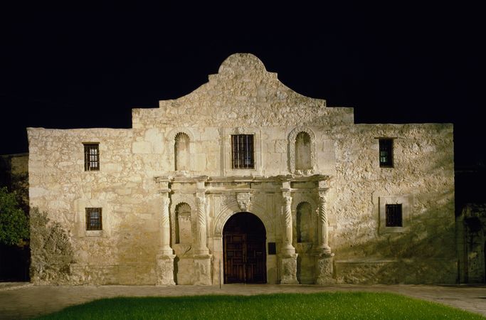 Alamo at Night, San Antonio, Texas