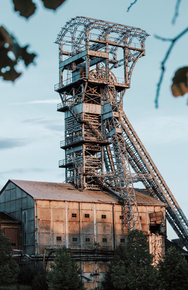 Tower on top of an industrial building