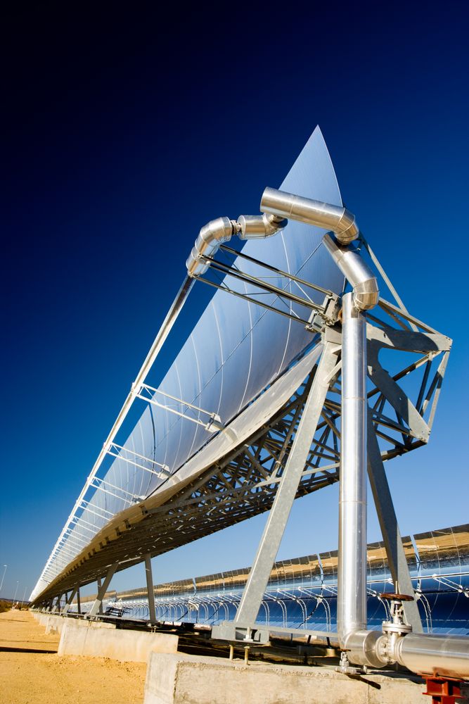 Solar panel on power station