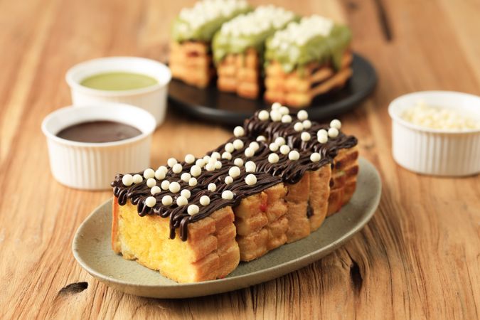 Roti Bakar Bandung with Selai Jam Inside and Chocolate Topping