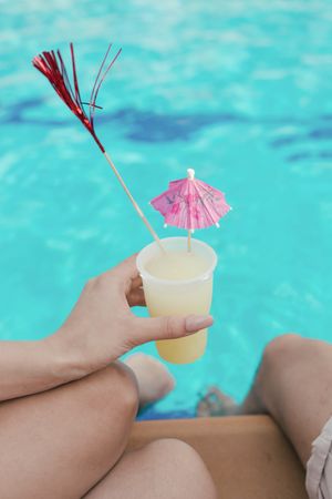 Group of friends having a pool party