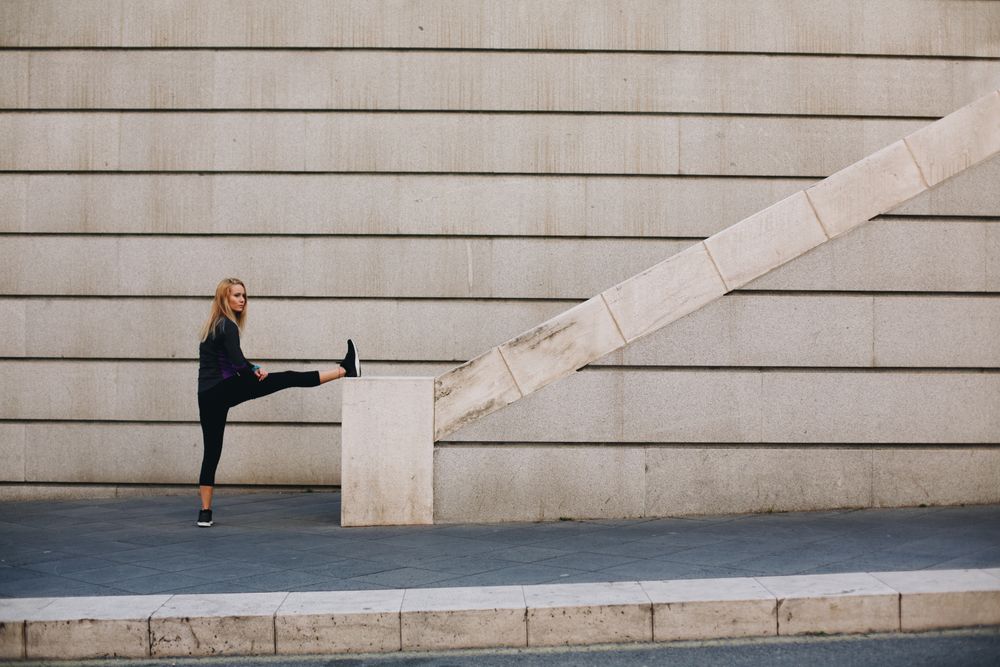 Woman doing some elongation exercises