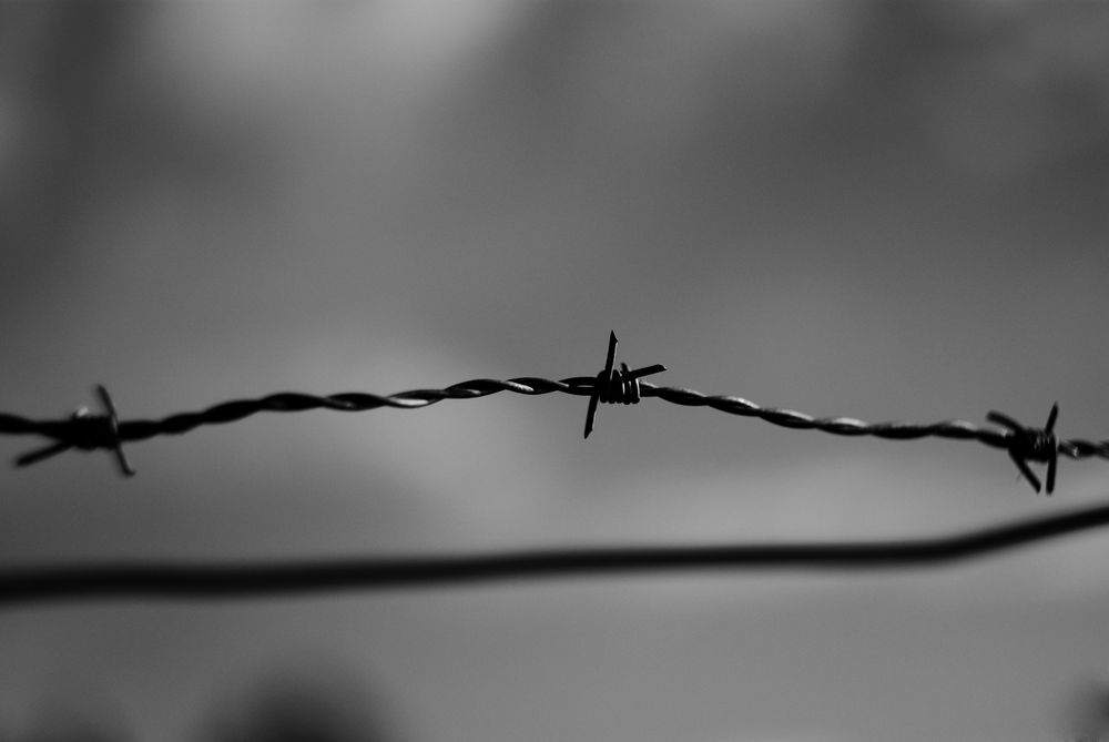 Tense barbed wire