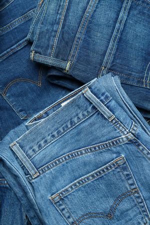 Pockets on jeans close-up