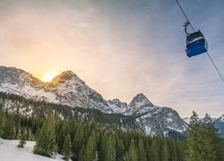 Winter afternoon in the mountains