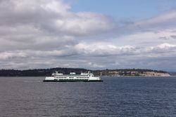 The Mukilteo Ferry sailing across Possession Sound to Mukilteo, Washington bGRoe4