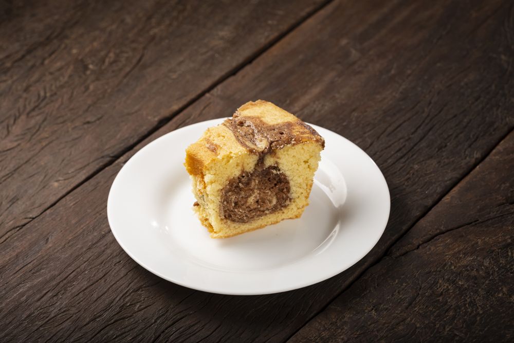 Homemade marble cake. Delicious marble cake with chocolate and vanilla.