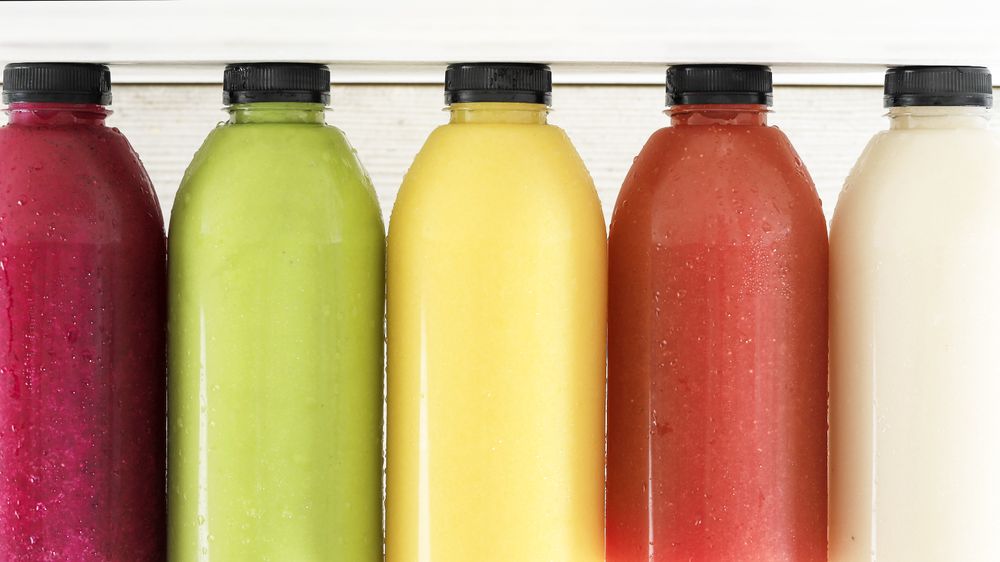 Various Fruit Juice on Big Bottle