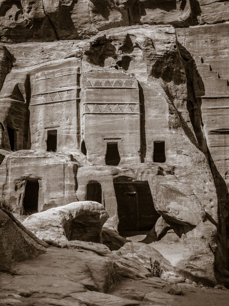 Giant tombs on the southern side of the ancient street of Facades