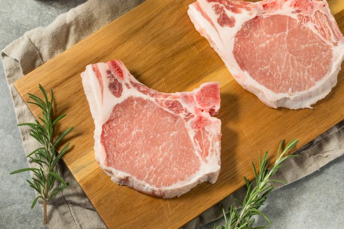 Organic Raw Bone in Pork Chops