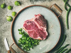 Healthy ketogenic diet dinner concept