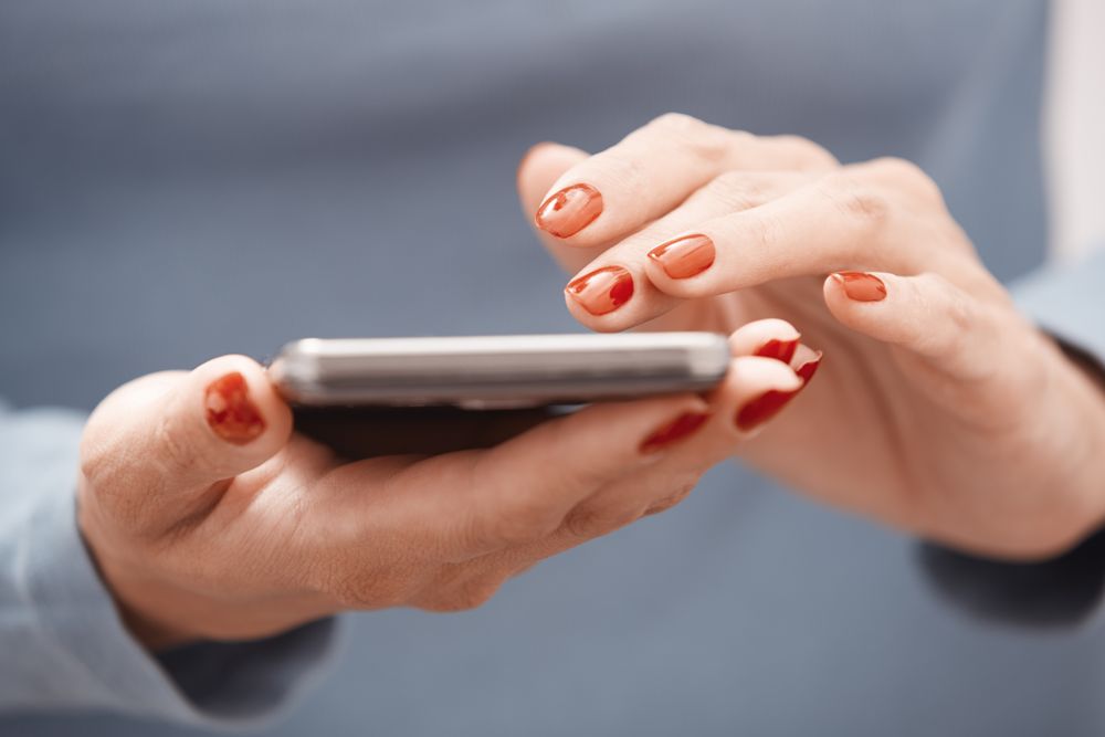 Woman using smartphone