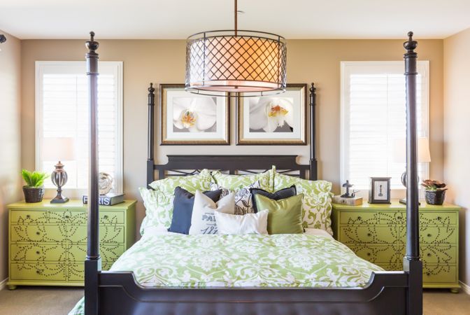Interior Bedroom Design with Four Post Bed Frame