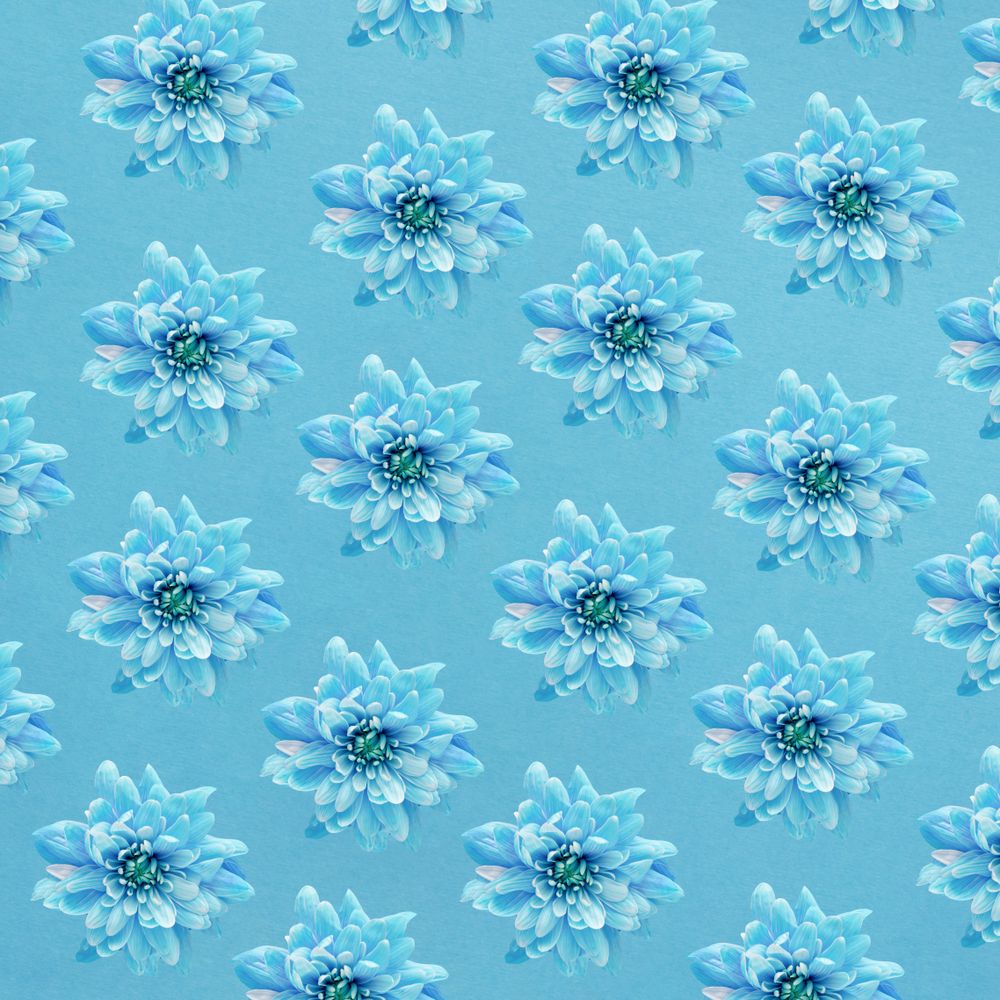 Pattern of blue flowers