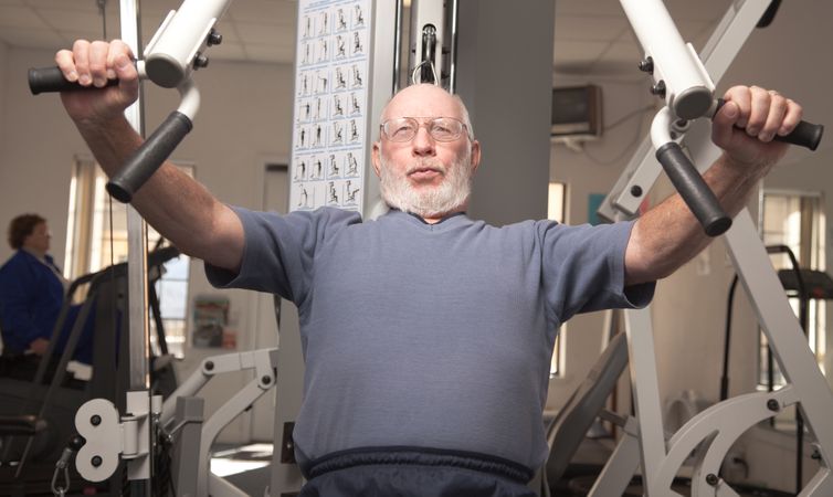 Mature Adult Man in the Gym