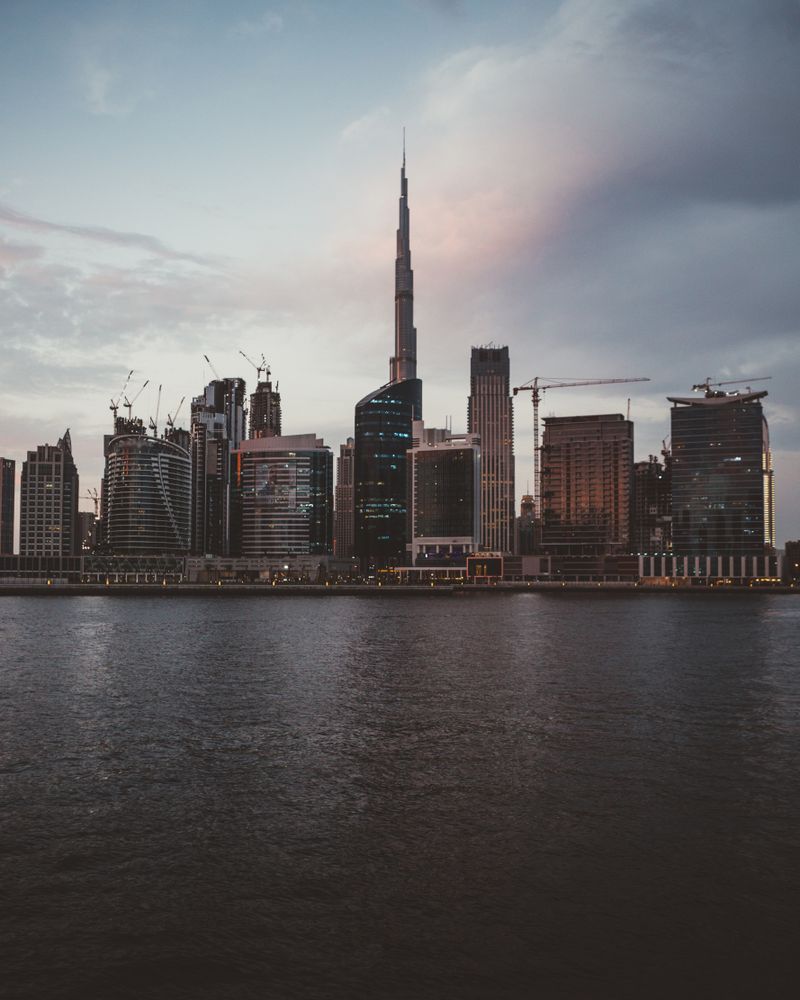 City skyline in twilight time