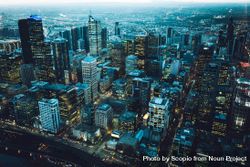 Aerial view of Melbourne, Australia during evening 4Olvob