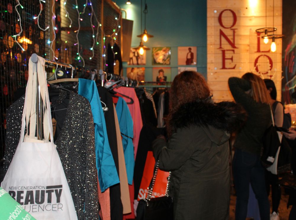 People thrift shopping