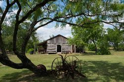 One of the houses from Gonzales Pioneer Village Living History Center in Gonzales, Texas R5R9J0