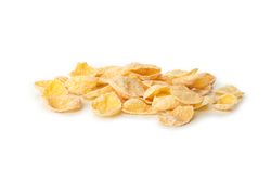 Tasty muesli isolated on plain background, close up