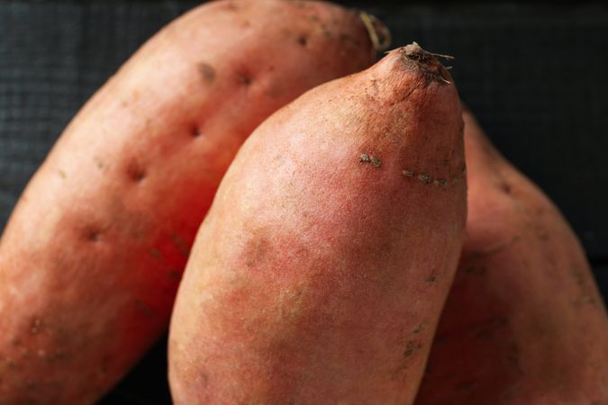Concept of vegetables, tasty sweet potato, Batat