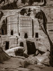 Giant tombs on the southern side of the ancient street of Facades
