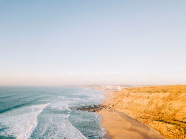Sea waving near shore