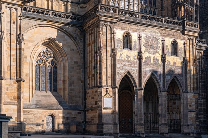 Famous buildings of St. Vitus cathedral and castle of Old Prague