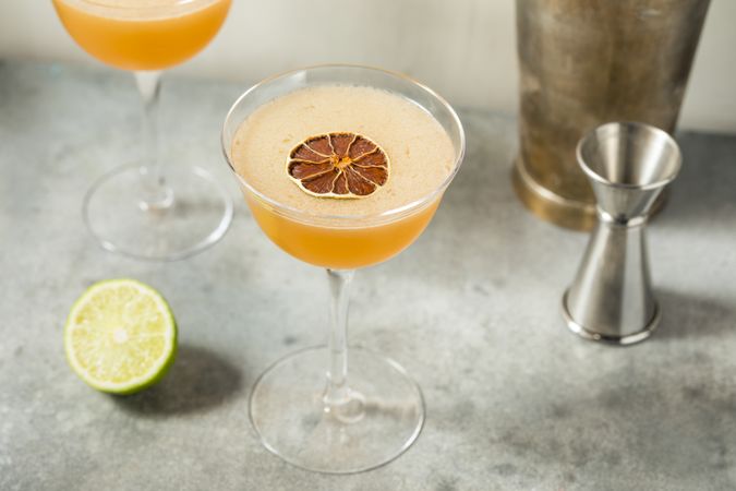 Cold Boozy Winter Rum Daiquiri Cocktail