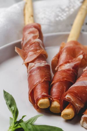 Gressinis with spanish serrano ham