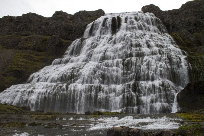 Summit of Dynjandi Waterfall Iceland