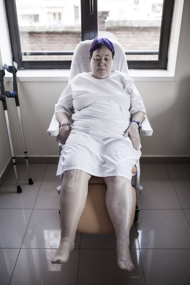 Mature woman hospitalized
