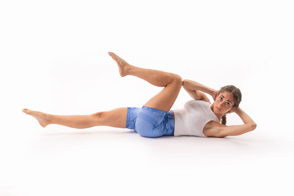 Yoga twist pose: core engagement and spinal flexibility exercise