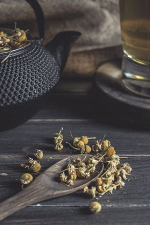 Dried chamomile for herbal tea